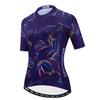 Cycling Jersey Women Bicycle Top Pockets Bike MTB Shirt Mountain Road Clothing Summer Cycle Clothes Outfits Team Outdoor Sports Racing Blouse Female Lady Biker Purple XL view 1