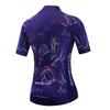 Cycling Jersey Women Bicycle Top Pockets Bike MTB Shirt Mountain Road Clothing Summer Cycle Clothes Outfits Team Outdoor Sports Racing Blouse Female Lady Biker Purple XL view 2
