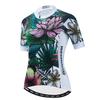 Cycling Jersey Women Bicycle Top Pockets Bike MTB Shirt Mountain Road Clothing Summer Cycle Clothes Outfits Team Outdoor Sports Racing Blouse Female Lady Biker Green XXL view 1