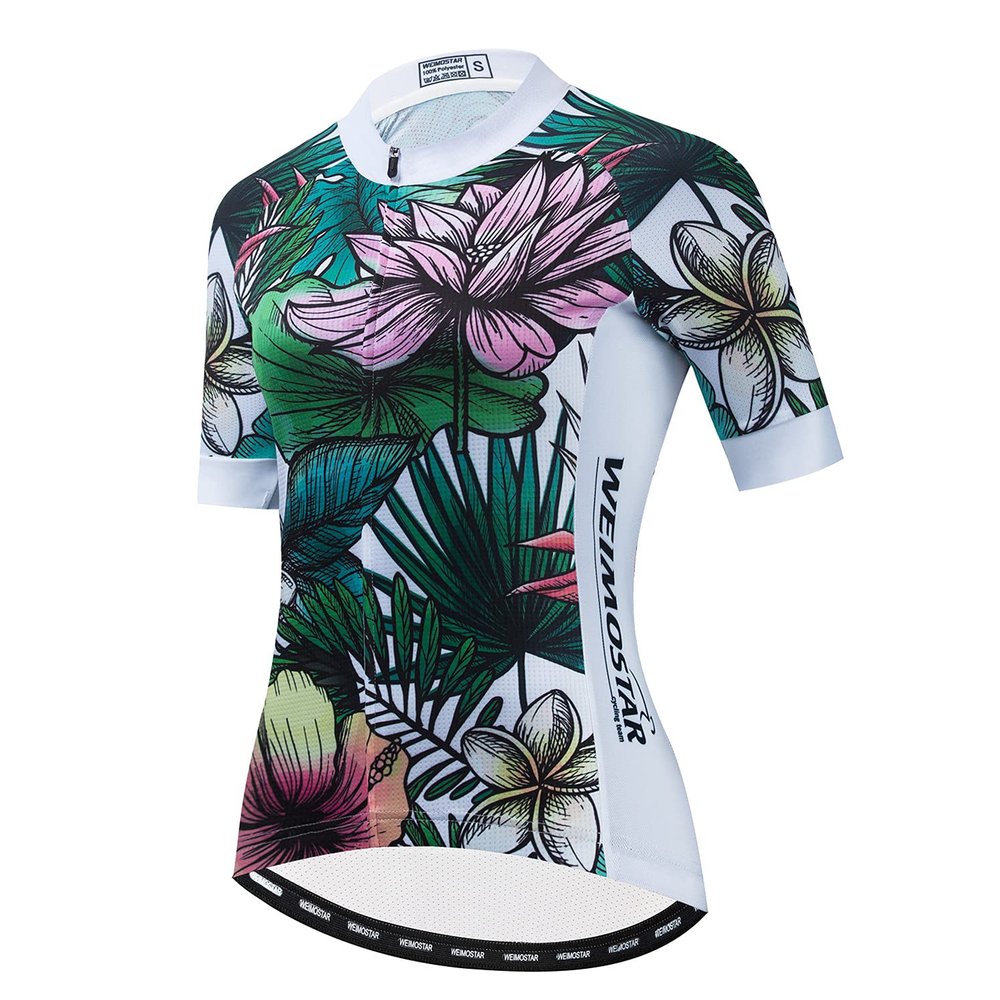 Cycling Jersey Women Bicycle Top Pockets Bike MTB Shirt Mountain Road Clothing Summer Cycle Clothes Outfits Team Outdoor Sports Racing Blouse Female Lady Biker Green L