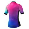 Cycling Jersey Women Bicycle Top Pockets Bike MTB Shirt Short Sleeve Female Mountain Road Clothing Summer Cycle Clothes Uniform Biking Blouse Purple Red XL view 2