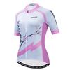 Cycling Jersey Women Bicycle Top Pockets Bike MTB Shirt Mountain Road Clothing Summer Cycle Clothes Outfits Team Outdoor Sports Racing Blouse Female Lady Flower Pink XXL view 1