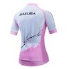 Cycling Jersey Women Bicycle Top Pockets Bike MTB Shirt Mountain Road Clothing Summer Cycle Clothes Outfits Team Outdoor Sports Racing Blouse Female Lady Flower Pink XXL view 2