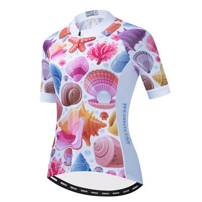 Cycling Jersey Women Bicycle Top Pockets Bike MTB Shirt Mountain Road Clothing Summer Cycle Clothes Outfits Team Outdoor Sports Racing Blouse Female Lady Biker Colorful M