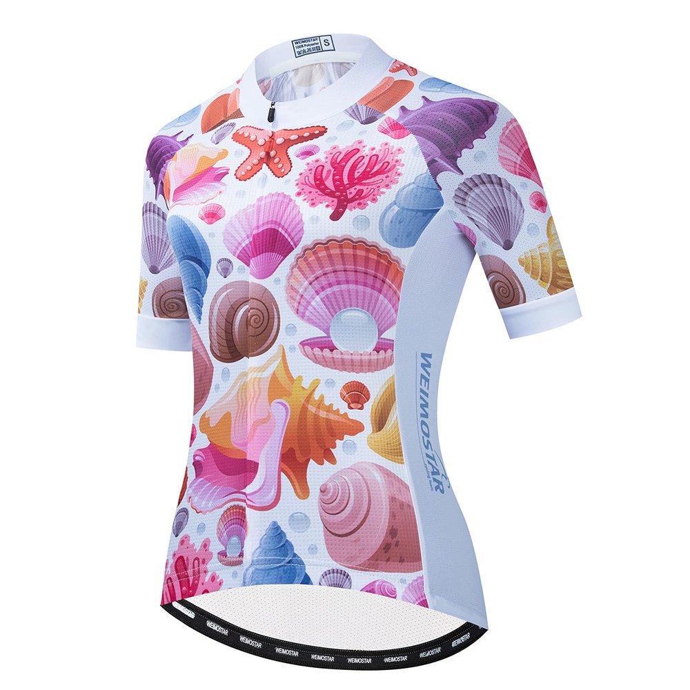 Cycling Jersey Women Bicycle Top Pockets Bike MTB Shirt Mountain Road Clothing Summer Cycle Clothes Outfits Team Outdoor Sports Racing Blouse Female Lady Biker Colorful M
