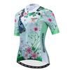 Cycling Jersey Women Bicycle Top Pockets Bike MTB Shirt Mountain Road Clothing Summer Cycle Clothes Outfits Team Outdoor Sports Racing Blouse Female Lady Biker Flower XL view 1