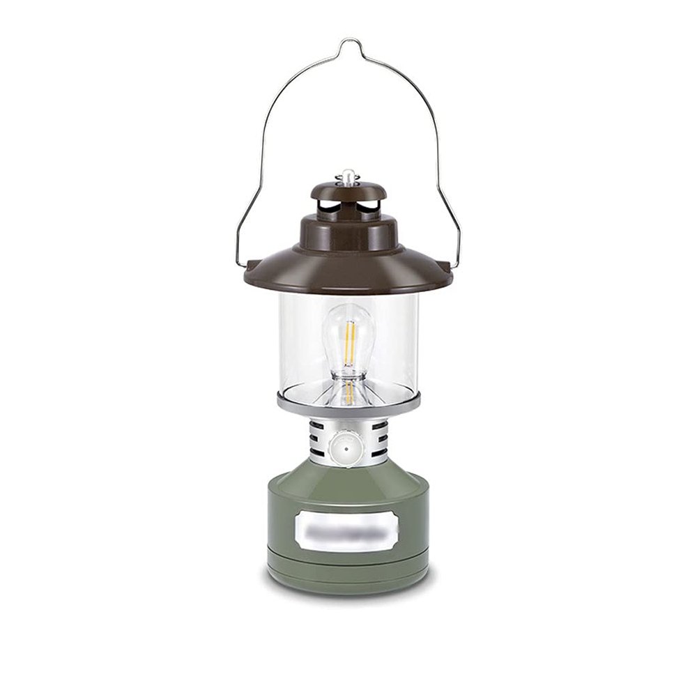 YYDS Camping Lights Retro Camping Lamp Main Body Detachable Portable Hanging Tent Lamp Charging Atmosphere Lighting Lamp Camping Lantern (Color : Green)