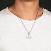 Bat Pendant Necklace for Men Women Stainless Steel Gold Silver Lightweight Fashion Anime Goth Cool Hippie Bat Man Necklace Cosplay Jewelry Gift (Silver) view 2