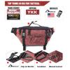 Rough Enough Tactical Fanny Pack Crossbody Large Waist Bag for Men EDC Travel Hiking Fishing in Waxed Canvas Red, 4L view 4