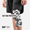 SLEEFS Ha Ha Ha Black White Knee Pad - Compression Sleeve - Protection for Running, Volleyball, Basketball, All Sports - UPF 50+ view 2