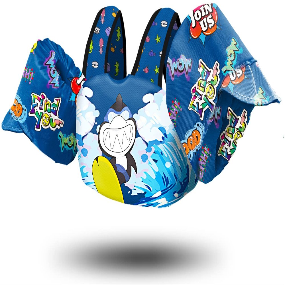Chriffer Kids Swim Vest Life Jacket for 30-55 Pounds Boys and Girls, Toddler Floaties with Shoulder Harness Arm Wings for 2,3,4,5,6,7 Years Old Baby