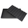 NicePackaging  8 Section Black Leatherette Sorting Tray with Free-standing Black Plastic Display Tray  For Sales/Showcase/Home/Store Use - 14.75" x 8.25" x 1" view 1