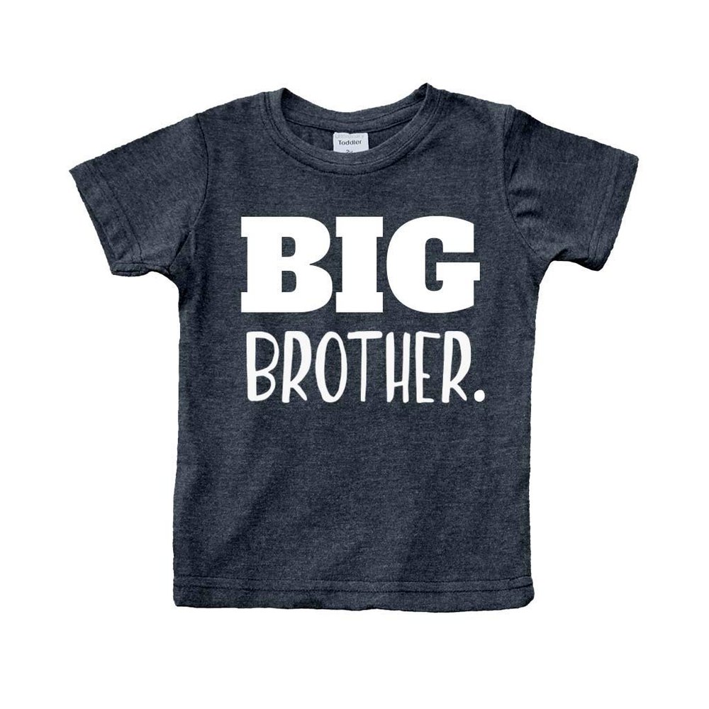 Big Brother Shirt for Toddler Promoted to Best Big Brother Announcement Baby Boys (US, Age, 18 Months, Charcoal Black)