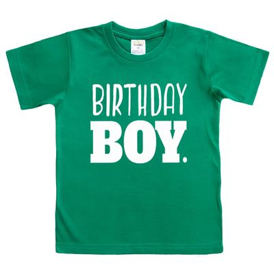 Birthday boy Shirt Toddler Boys Outfit First Happy 2t 3t 4 Year Old 5 Kids 6th (Green, 18 Months)
