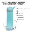 DEARART 2-Pack 26oz Grey and Sky Blue Water Bottles No Straw, Easy Clean BPA FREE 100% Leakproof, Clear Bottle With Wide Mouth, Has Handle Easy Carried Suit Sports School Work Gym Travel etc. view 4