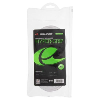 Solinco Hyper Extra Tacky Tennis Overgrip White 30 Pack