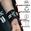 BEAST RAGE Wrist Wraps for Weightlifting Adjustable Lifting Straps & Wrist Straps with Thumb Loop for Enhanced Gym Support, Wrist Support for Powerlifting, Bodybuilding and Gym Workout (White) view 4