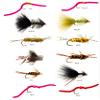 Outdoor Planet 24 Producing Trout Fly Fishing Flies Assortment | Dry, Wet, Nymphs, Worm, Hopper Fly Lures | Size #6 - #14 view 1