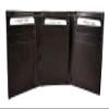 Rico Texas A&M Aggies - Distressed Look - Embossed Logo Black Leather Trifold Wallet view 2