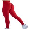 AUROLA Workout Leggings for Women Seamless Scrunch Yoga Pants Tummy Control Gym Fitness Sport Active Leggings 25'' (L, Fiery Red) view 2