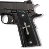 URAY 1911 Full Size Grips, Super Quality Acrylic Plexi and Christian Cross Gun Grips - Premium Pistol Grip Accessories for Colt Kimber Taurus Remington Ruger and All 1911 Government Models view 1