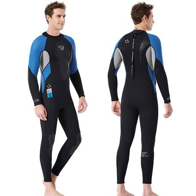 Alstorpha Wetsuits for Men 3mm Neoprene Wet Suits for Men in Cold Water for Surfing, Diving, Swimming, Jet Skiing (Middle, Blue)