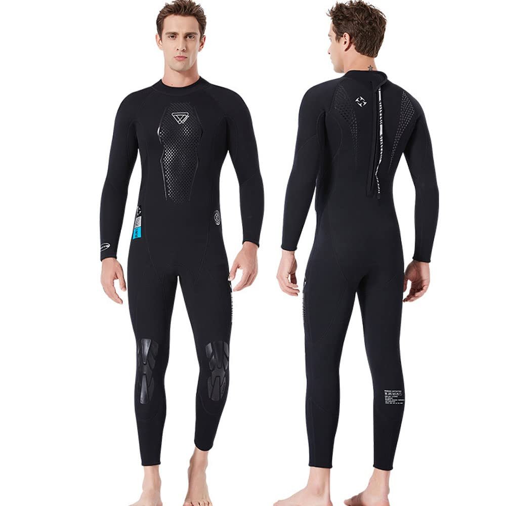 Alstorpha Wetsuits for Men 3mm Neoprene Wet Suits for Men in Cold Water for Surfing, Diving, Swimming, Jet Skiing (Large, Black)