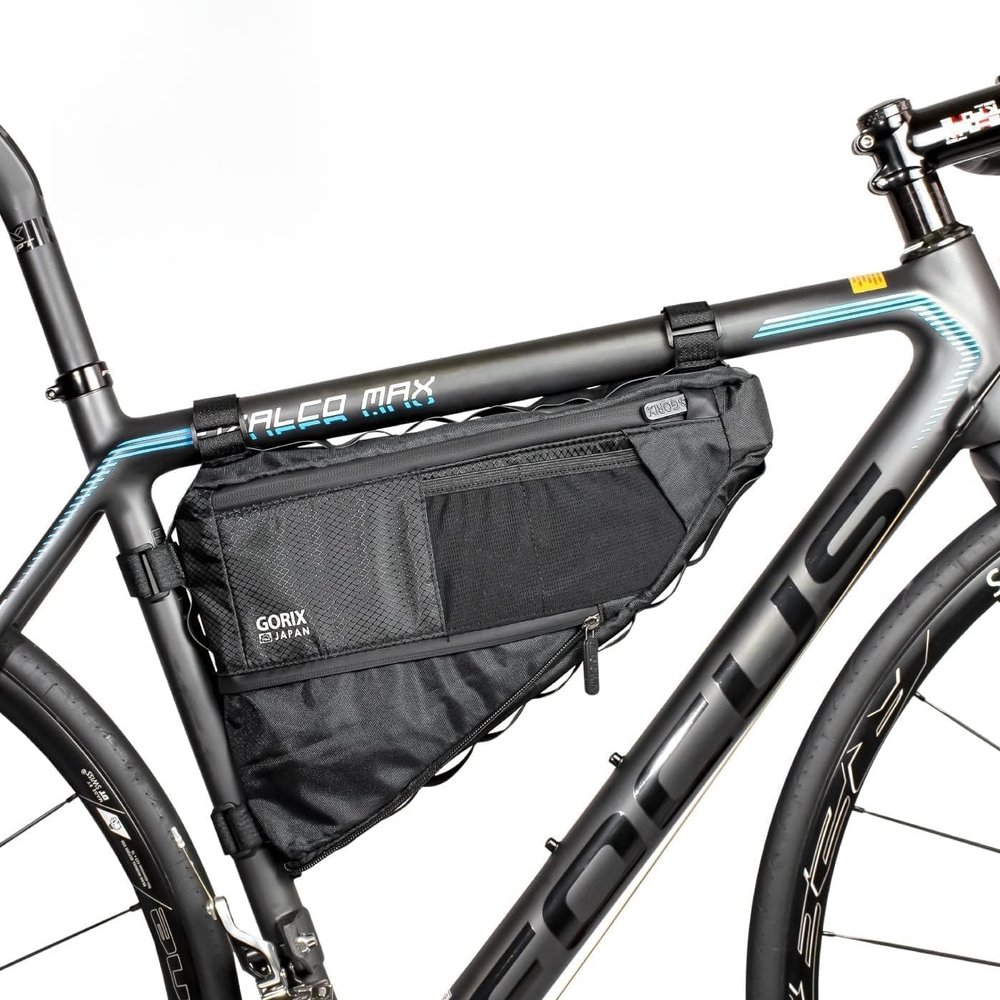 GORIX Bike Triangle Bag Frame Bag Top Tube Bag Expandable 3.5L Waterproof Cycling Road Mountain Bicycle (GX-FB PELICAN)