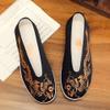Chinese Slip Ons Shoes Traditional Old Beijing Shoes Kung Fu Tai Chi Cloth Shoes Unisex Gold view 3