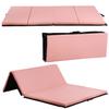 Folding Gymnastics Mat 6'X4'X2" Thick Tumbling Mats for Home Gym, Non-Slip Portable Panel Exercise Mats with Carrying Handles for Kids Adults, Pink view 1