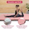 Folding Gymnastics Mat 6'X4'X2" Thick Tumbling Mats for Home Gym, Non-Slip Portable Panel Exercise Mats with Carrying Handles for Kids Adults, Pink view 3