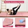 Folding Gymnastics Mat 6'X4'X2" Thick Tumbling Mats for Home Gym, Non-Slip Portable Panel Exercise Mats with Carrying Handles for Kids Adults, Pink view 4