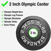 Steel Olympic Plates 175LB Set - 2 inch Olympic Hammertone Coated 2x 2.5lb, 5lb, 10lb, 25lb, & 45lb for Weight Lifting Training view 2
