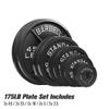 Steel Olympic Plates 175LB Set - 2 inch Olympic Hammertone Coated 2x 2.5lb, 5lb, 10lb, 25lb, & 45lb for Weight Lifting Training view 4