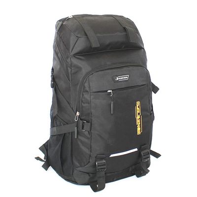 Eysee Backpack Canvas Camping Hiking Backpack Trekking Backpack Water Resistant Rucksack for Men Women, Black, 70L