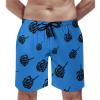 BAIKUTOUAN Middle Finger Fashion Men's Beach Shorts Swim Trunks Quick Dry Pants with Mesh Lining and Pockets M view 1