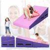 BLKMTY Incline Gymnastics Mat Gym Fitness Tumbling Mats 48"x24" Gymnastics Cheese Wedge Mat for Kids Folding Exercise Yoga Mats for Kids Play Home Aerobics, Pink view 1