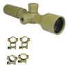 TWP 3-9x42 Wide Angle Long Eye Relief Scout Scope with Extra Low Profile Weaver Scope Rings, Tan Dark Earth Anodized view 1