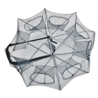 01 02 015 Fish Net, Crawfish Fishing Net Folding Portable with Hole Design for Catching Smelt for EEL for Minnow(8 Holes)