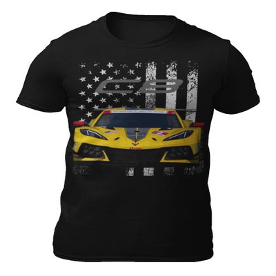 2022 'Vette C8 Race Car IMSA GTD GT Daytona Pro Short-Sleeve Unisex T-Shirt Black