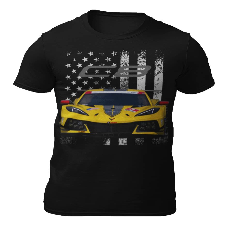 2022 'Vette C8 Race Car IMSA GTD GT Daytona Pro Short-Sleeve Unisex T-Shirt Black