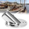 01 02 015 45 Degree Tube Base, 45 Degree Mirror Polished Surface Hand Rail Round Stanchion 316 Stainless Steel for Marine for Boat(22mm) view 2