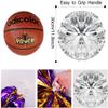 Hlonon 4 Pack Cheerleader Pom Poms Sports Dance Cheer Plastic Pom Poms Cheerleading for Sports Team Spirit Cheering (White Silver,50g) view 4