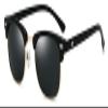 Black Polarized Sunglasses Classic Stylish for Men and Women Half Frame view 1