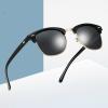 Black Polarized Sunglasses Classic Stylish for Men and Women Half Frame view 2