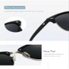Black Polarized Sunglasses Classic Stylish for Men and Women Half Frame view 3