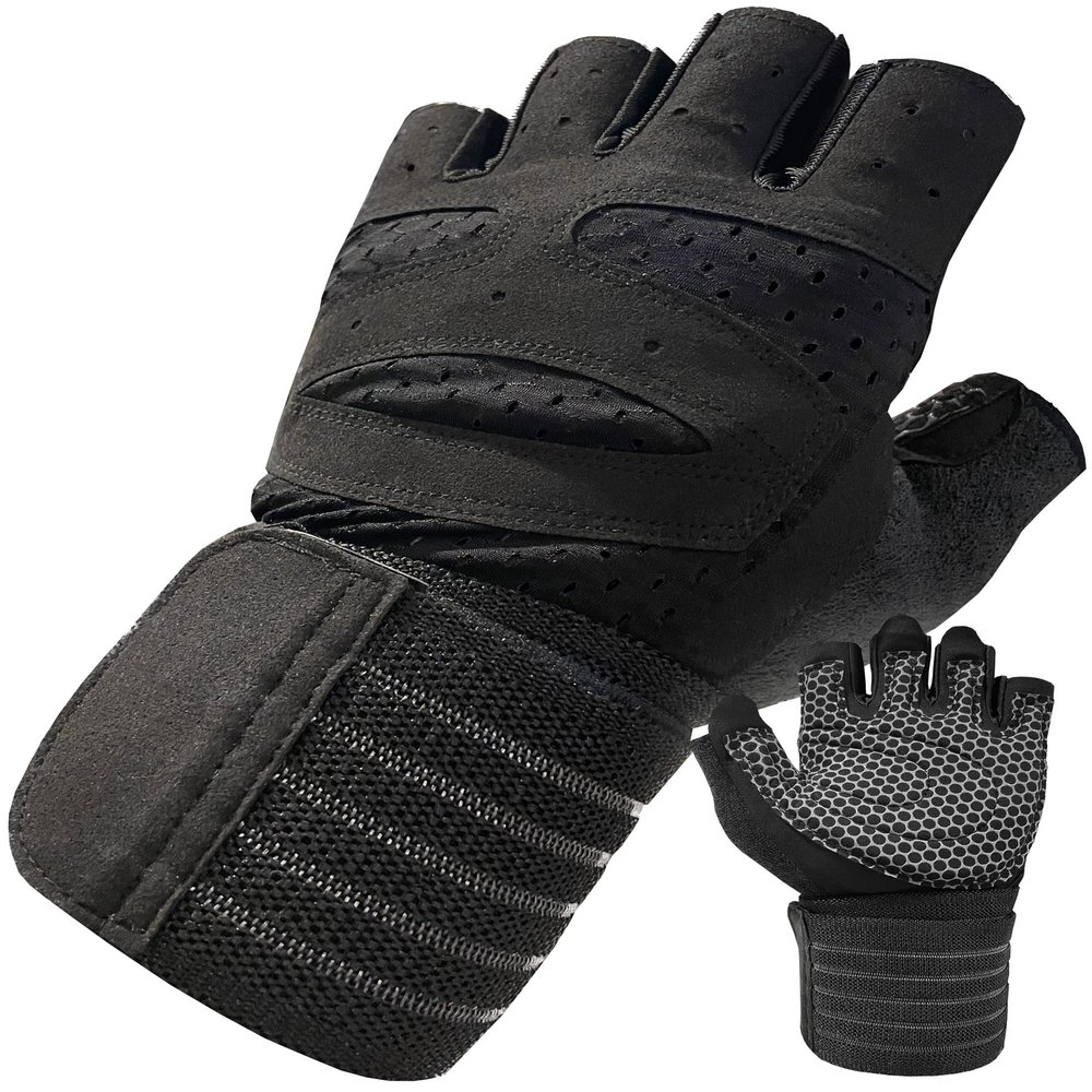 Gymish Lifestyle Workout Gloves for Men and Women - Multipurpose Fingerless With Motivational Quote - Heavy Duty Durable Materials - Comfortable Weight Lifting With Wrist Wraps