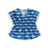 Tiacham Toddler Baby Girls Swimsuit Coverup Beach Dresses Tassels Cover Up Pompom Poncho Rash Guards (Z Blue, 2-3T) view 1