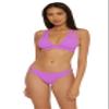 Becca Color Prism - Women's Halter Bikini Top, Adjustable, Tie Back, Swimwear Separates for Women, Pink Orchid, Large view 1
