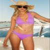 Becca Color Prism - Women's Halter Bikini Top, Adjustable, Tie Back, Swimwear Separates for Women, Pink Orchid, Large view 3